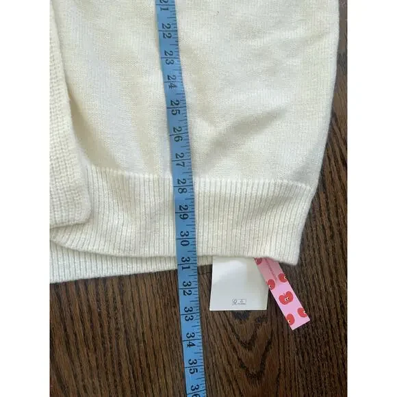 Cider KNIT V-NECK OVERSIZED Wool blend CARDIGAN WITH BELT Ivory Sz. 1XL NWT - Picture 9 of 9